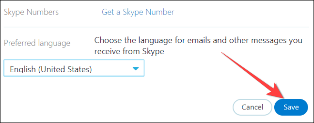 Selecione o botão "Salvar" para aplicar as alterações ao seu perfil do Skype.