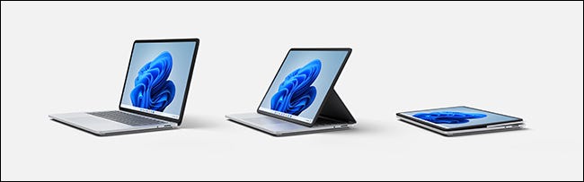 Modos do Surface Laptop Studio