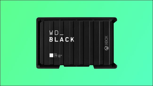 Versão do WD Black Xbox em fundo verde