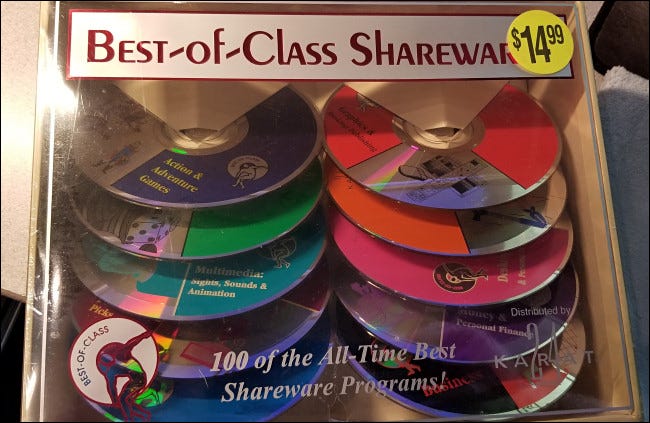 Coleção de CDs de Shareware "Melhor da Classe"