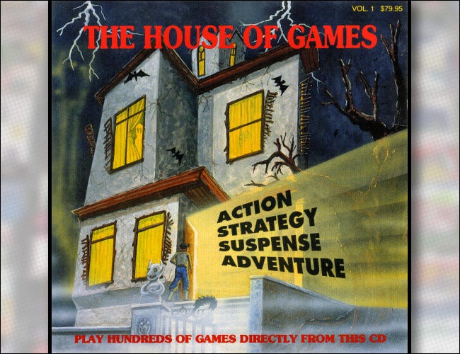 Capa do CD de Shareware da The House of Games