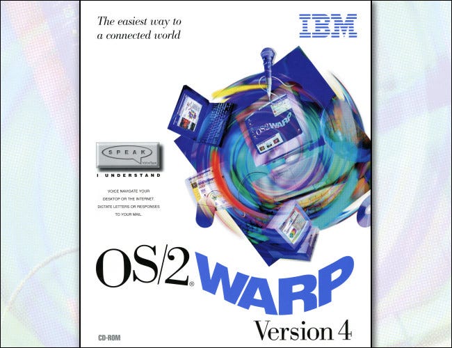 Tampa da caixa de varejo IBM OS / 2 Warp 4