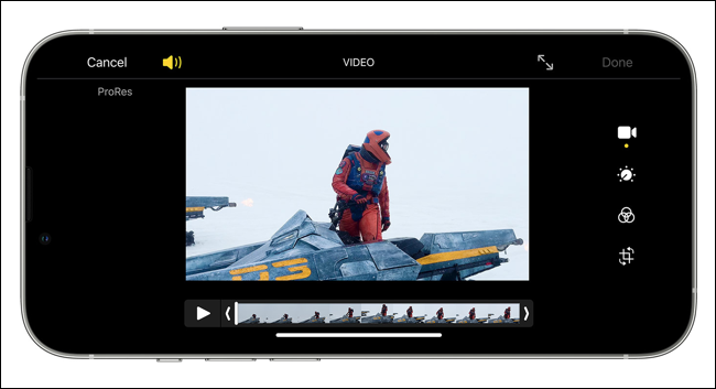 Editando vídeo ProRes no iPhone 13 Pro