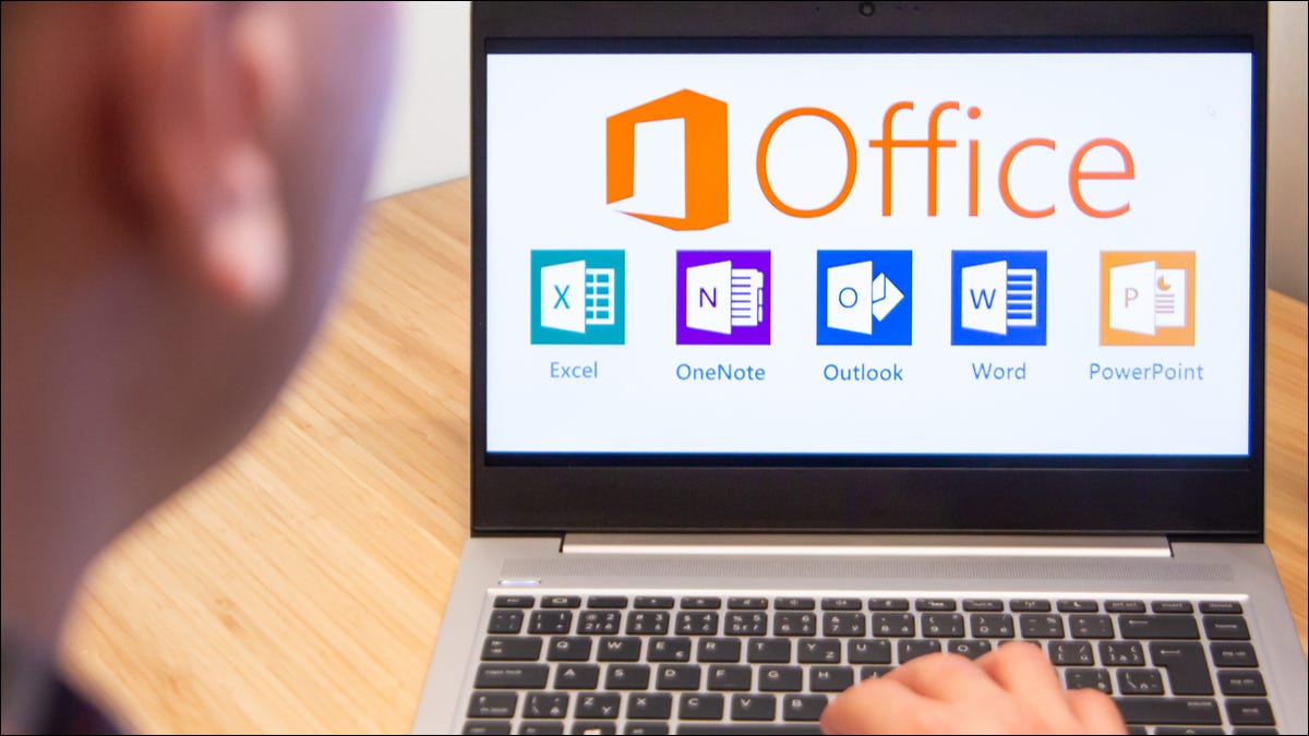 Microsoft Office no laptop