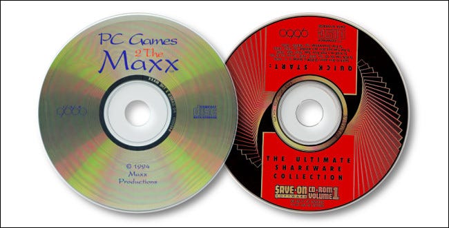 Dois CDs de shareware