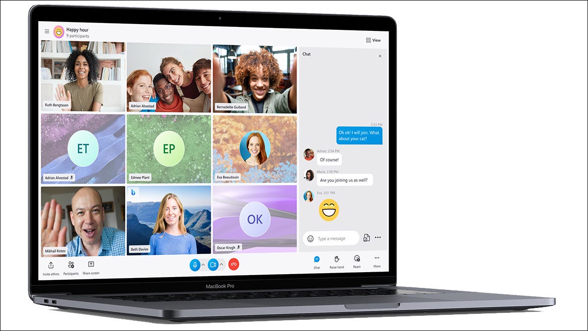 Novo Skype em um MacBook