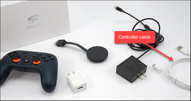 controlador e cabo stadia