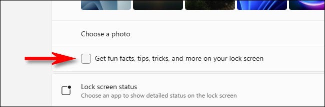 Desmarque "Obter curiosidades, dicas, truques e muito mais na tela de bloqueio".