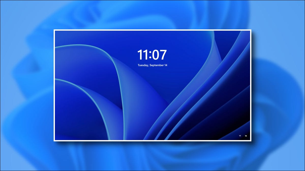 A tela de bloqueio do Windows 11