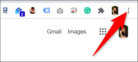 Clique nos três pontos no canto superior direito do Chrome na área de trabalho.