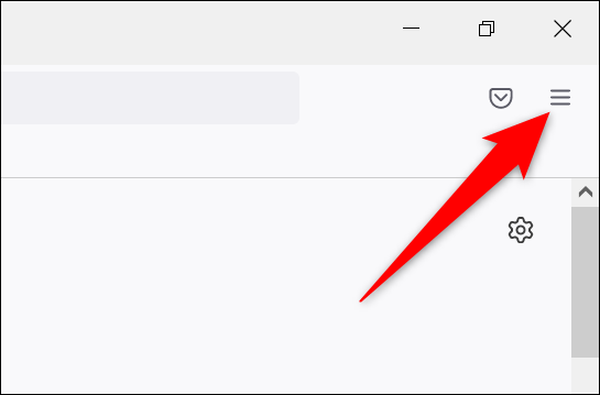 Clique nas três linhas horizontais no canto superior direito do Firefox na área de trabalho.