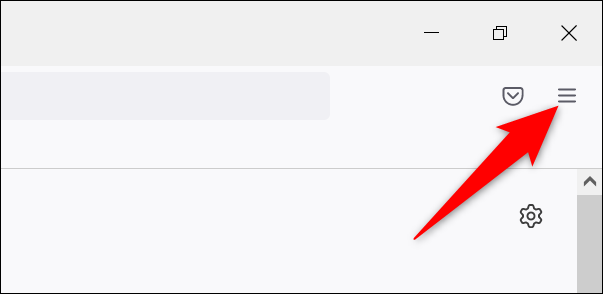 Clique nas três linhas horizontais no canto superior direito do Firefox na área de trabalho.
