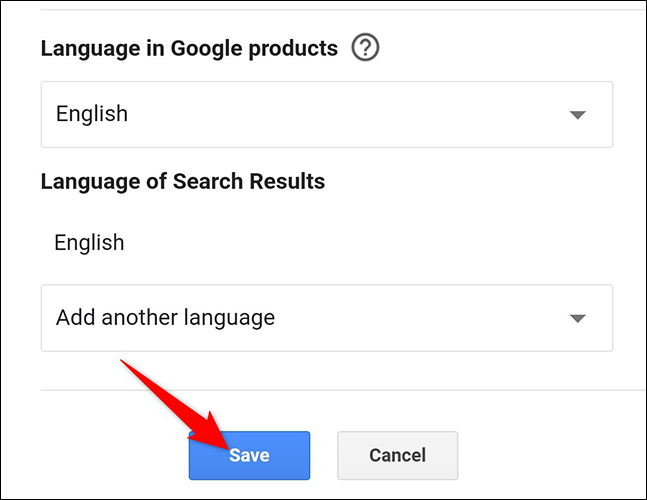 Toque em "Salvar" na página "Configurações de pesquisa" na Pesquisa Google no celular.