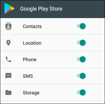 As permissões da Google Play Store