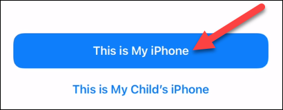 Selecione "Este é meu iPhone".