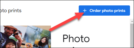 Clique no botão azul "Solicitar impressões de fotos".