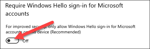 Desligue o Windows Hello.