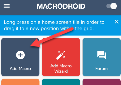 Toque em "Adicionar macro".