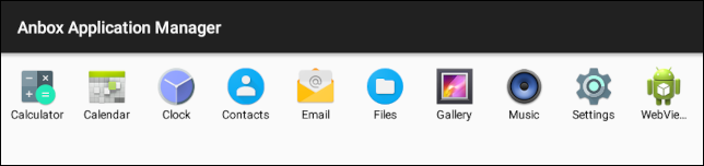 Uma seleção de aplicativos Android no Anbox