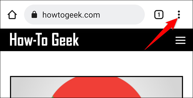 Toque nos três pontos no canto superior direito do Chrome no Android.