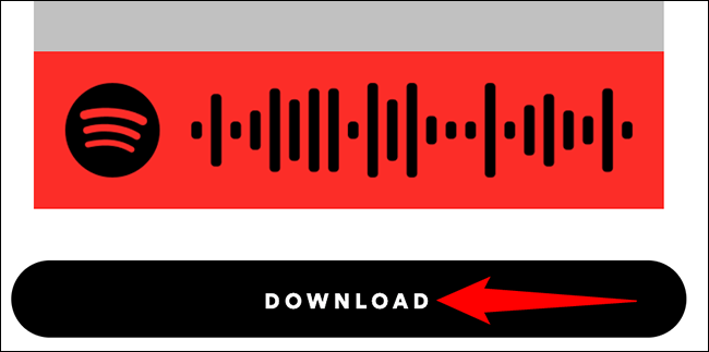 Clique em “Download” abaixo do código no site de códigos Spotify.