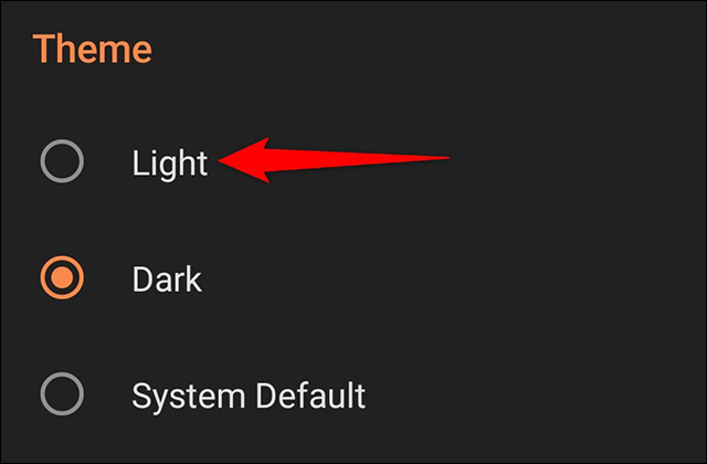 Selecione "Light" no menu "Theme" no Microsoft Office.