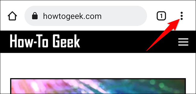 Toque nos três pontos no canto superior direito do Chrome no Android.