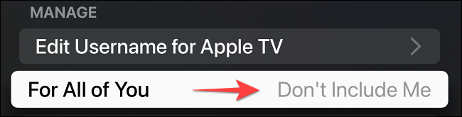 Clique em "Para todos vocês" para selecionar "Não me inclua".