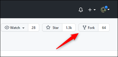 Clique no botão Fork.