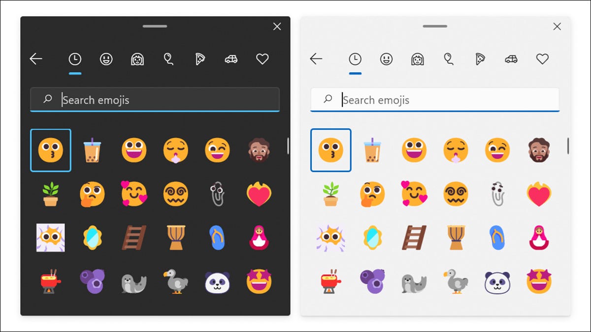 Selecionador de emoji do Windows 11