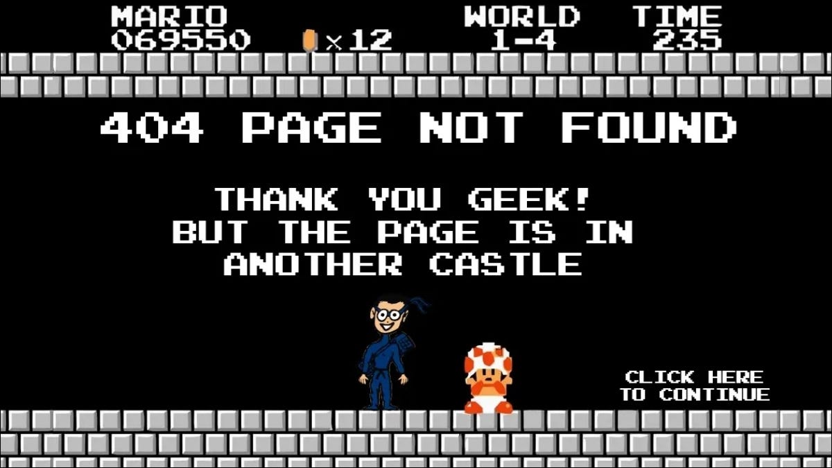 How-To Geek 404 Mario Image
