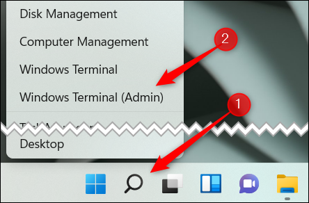 Abra o Windows Terminal Admin.