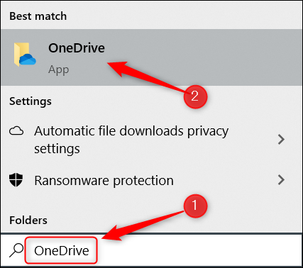 Pesquise o OneDrive.