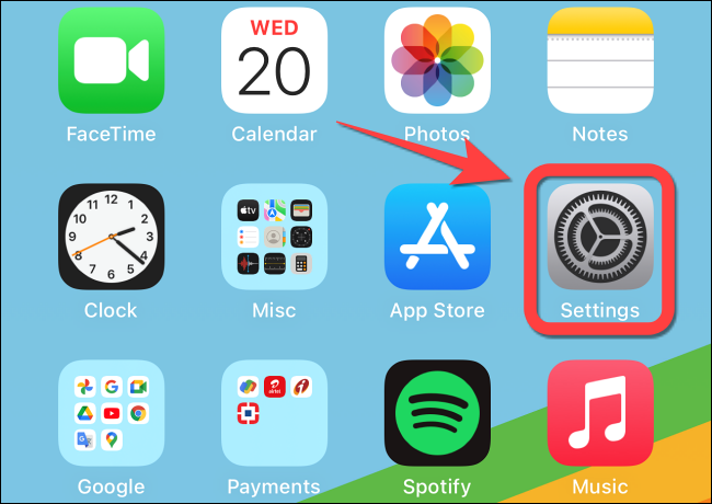 Toque no aplicativo "Ajustes" no seu iPhone para abri-lo.