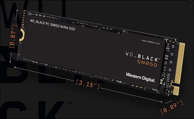 Dimensões do WD Black SSD