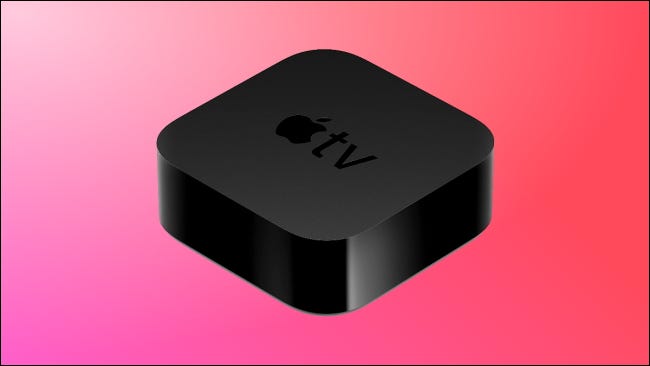 Apple TV 4K em fundo rosa