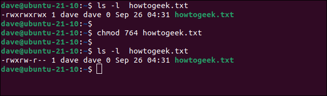 Configurando as permissões em um arquivo com chmod