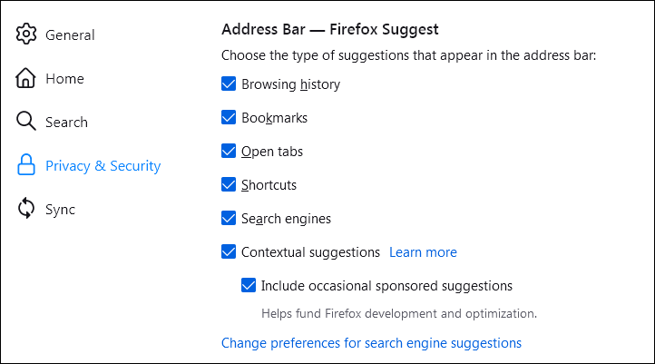 Firefox Suggest