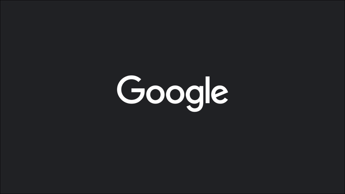 Logotipo do Google em uma interface escura.