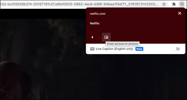 Picture in Picture do Media Control no Chrome no macOS