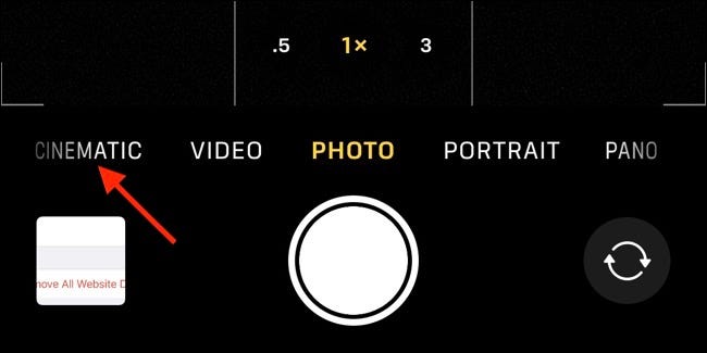 Ativar modo cinematográfico na câmera iOS 15