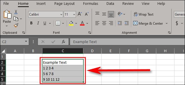 Em um documento novo ou existente do Microsoft Excel, selecione a célula ou intervalo de células que deseja bloquear.