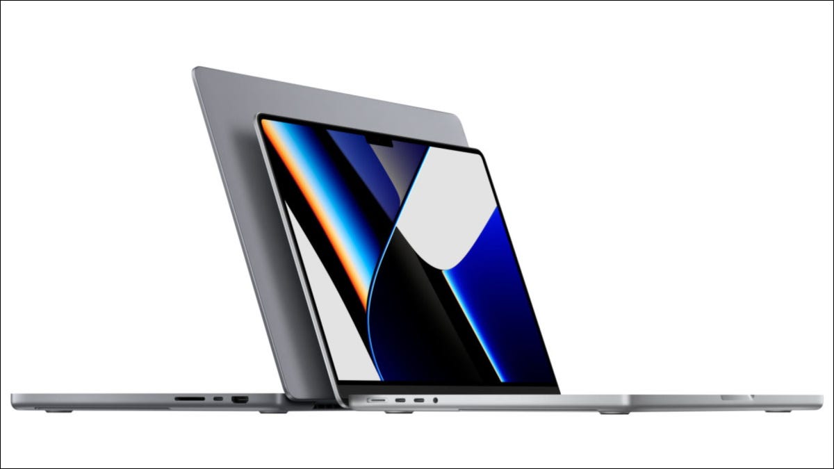 Modelos MacBook M1 Pro e Max lado a lado