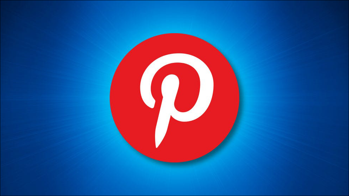 Logotipo do Pinterest em fundo azul