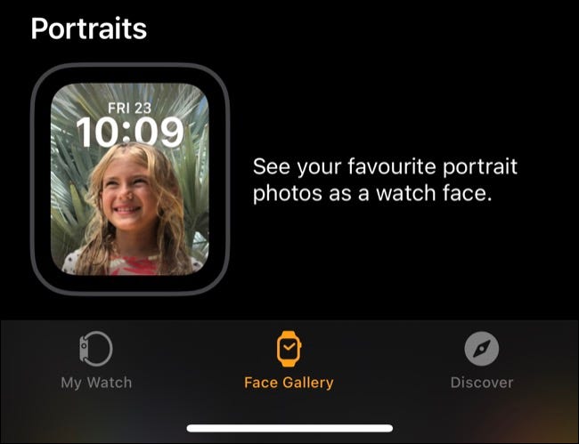 Mostrador do relógio Apple Watch Portraits