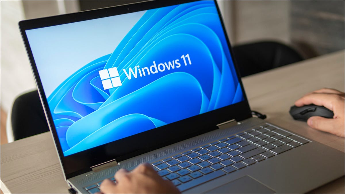 Windows 11 em um laptop.