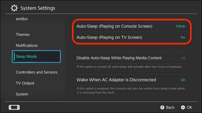 Nintendo Switch Automatic Sleep Mode