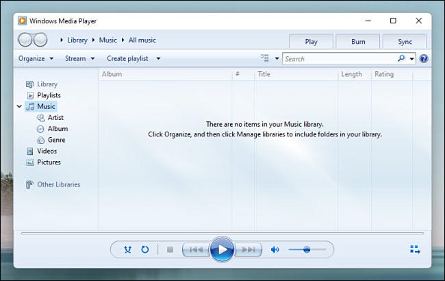 Windows Media Player no Windows 11