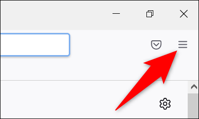 Clique nas três linhas horizontais no canto superior direito do Firefox.