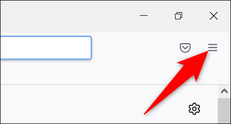 Clique nas três linhas horizontais no canto superior direito do Firefox.